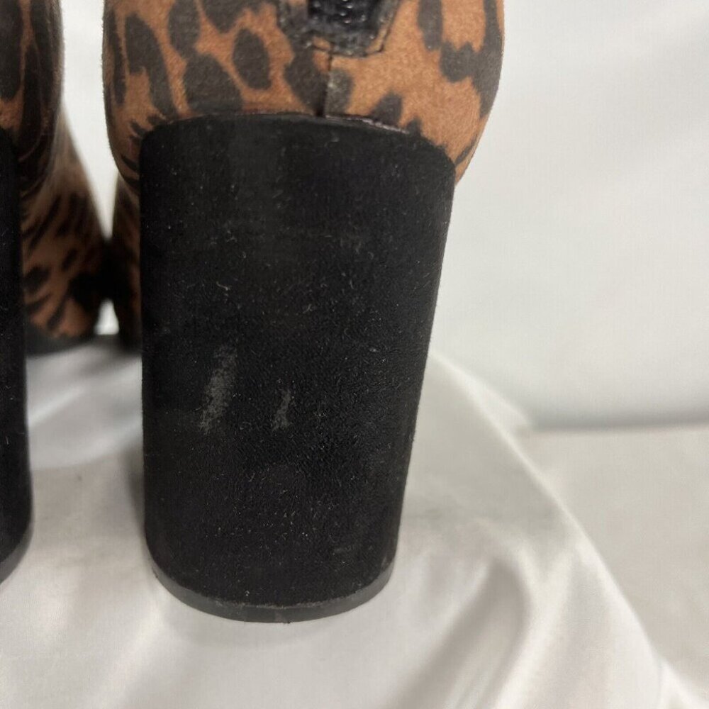 Steve Madden Confident Fabric Leopard Print Block Heel Bootie Women’s Size 8.5 - Picture 10 of 16